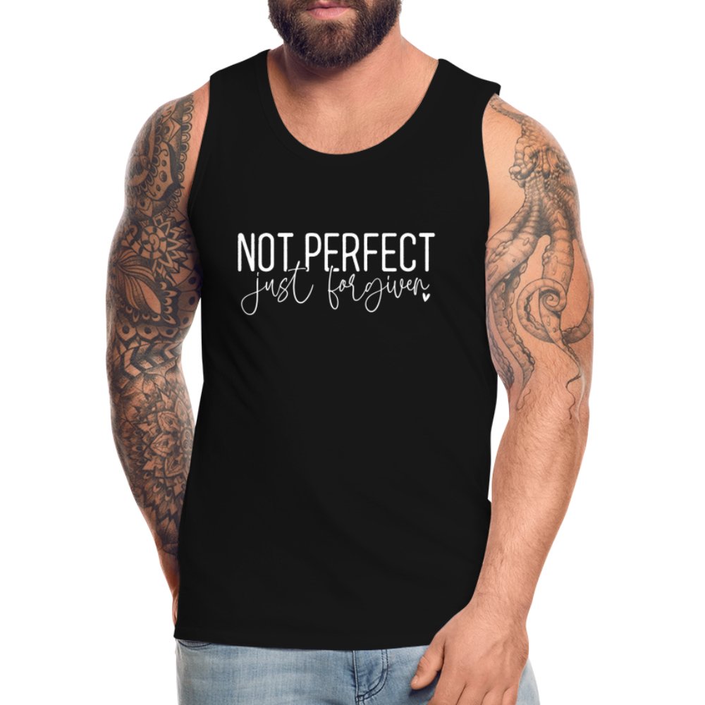 Not Perfect Just Forgiven Men’s Premium Tank Top - option1# - Men’s Premium Tank | Spreadshirt 916