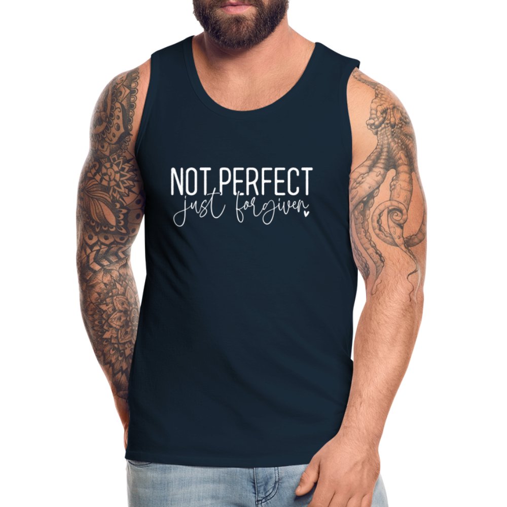 Not Perfect Just Forgiven Men’s Premium Tank Top - option1# - Men’s Premium Tank | Spreadshirt 916