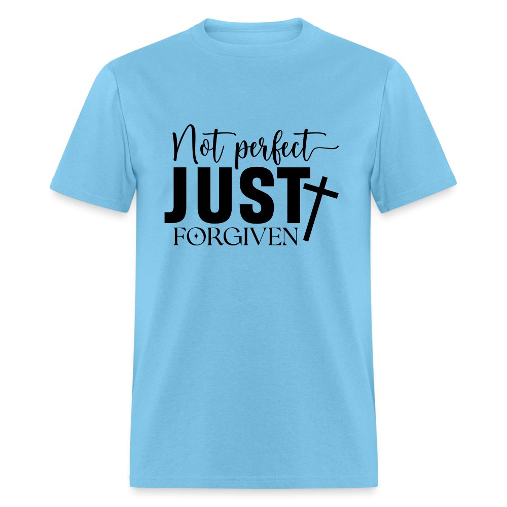 Not Perfect Just Forgiven T-Shirt - aquatic blue