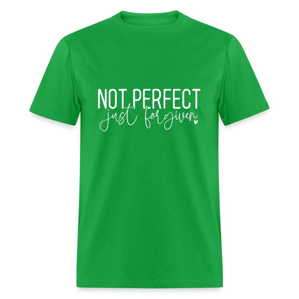 Not Perfect Just Forgiven T-Shirt - bright green