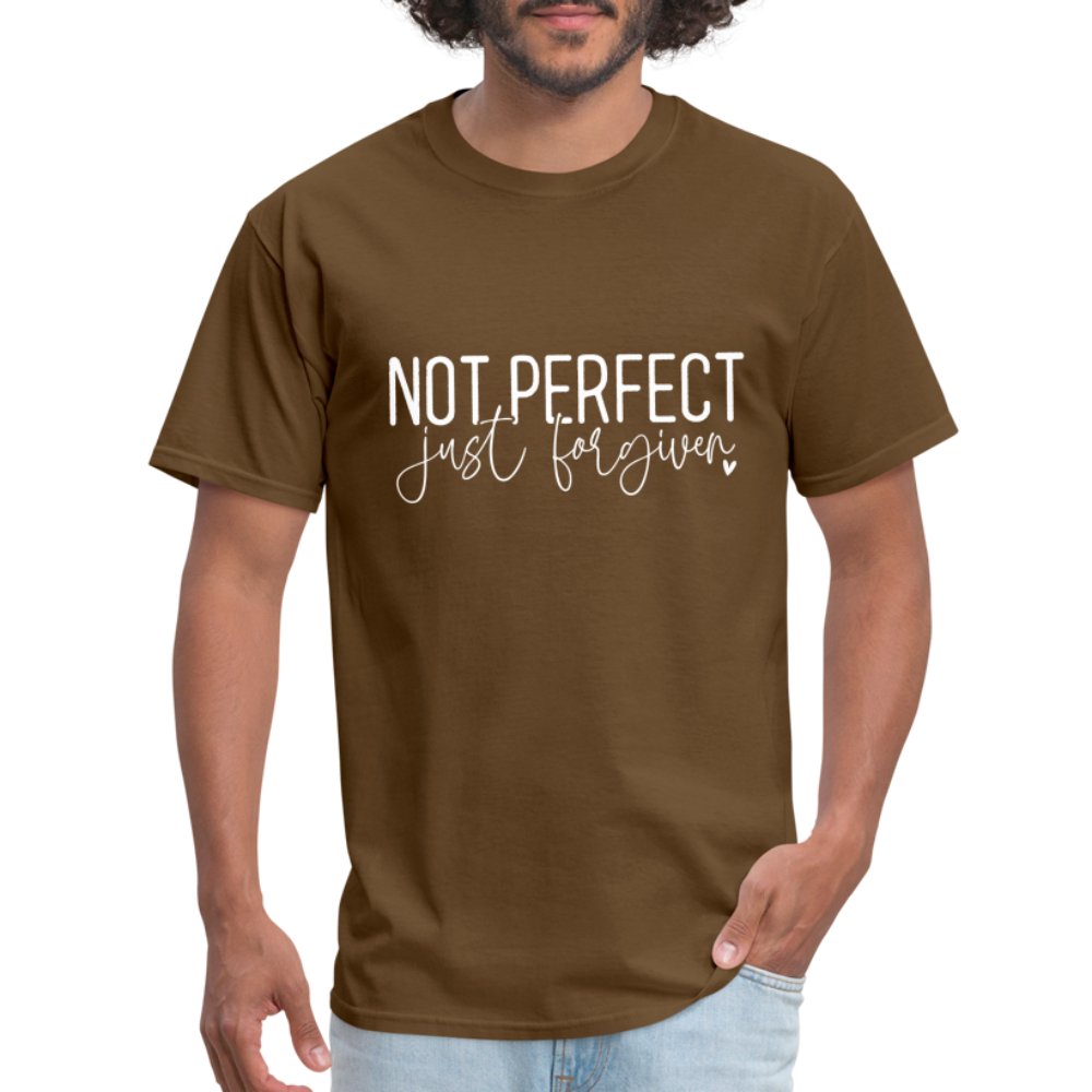 Not Perfect Just Forgiven T-Shirt - brown