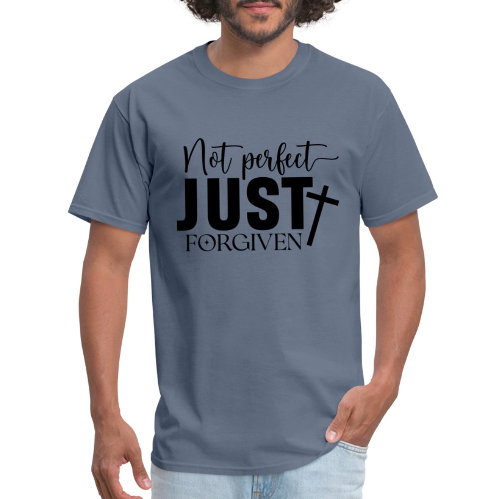 Not Perfect Just Forgiven T-Shirt - denim