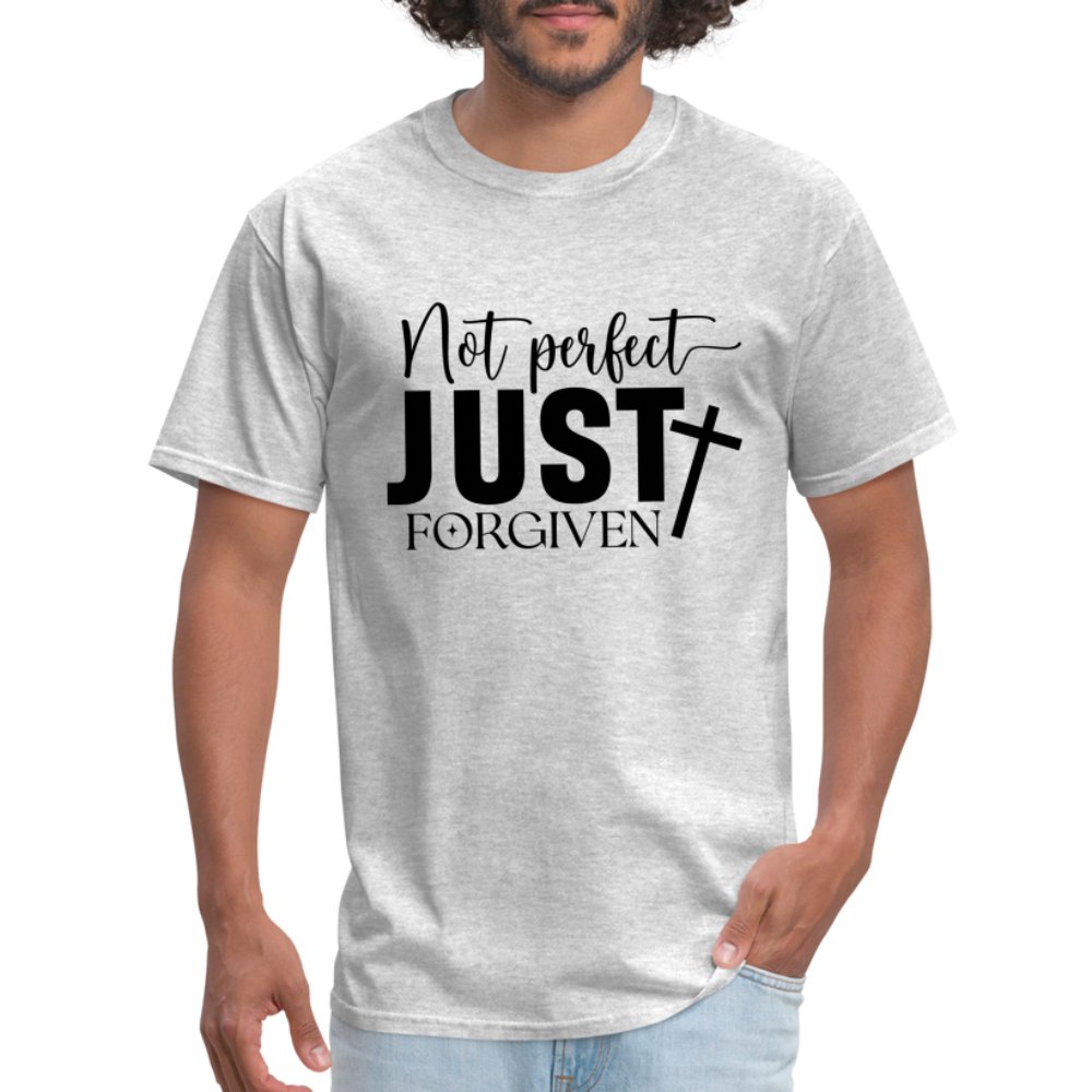 Not Perfect Just Forgiven T-Shirt - heather gray