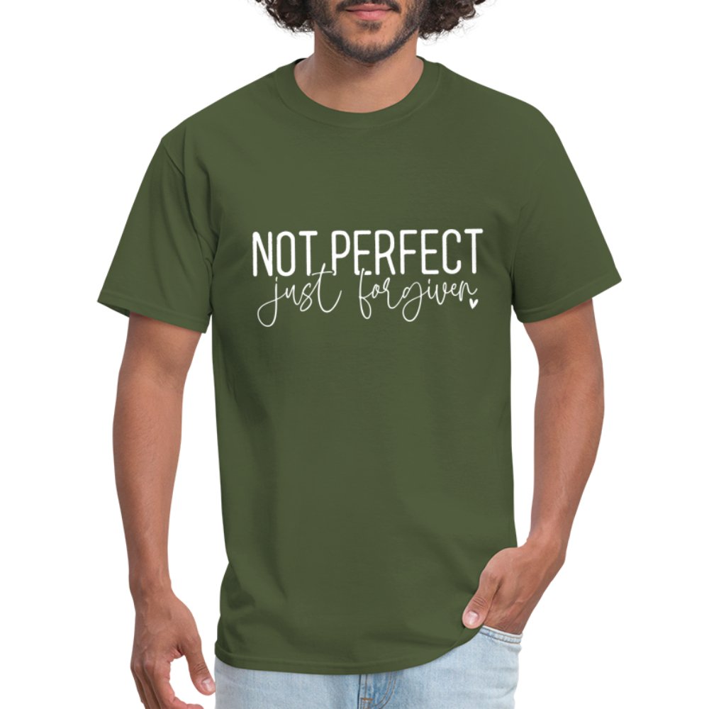 Not Perfect Just Forgiven T-Shirt - military green