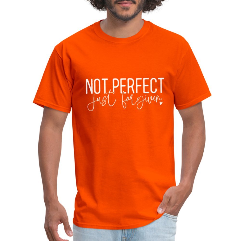 Not Perfect Just Forgiven T-Shirt - orange