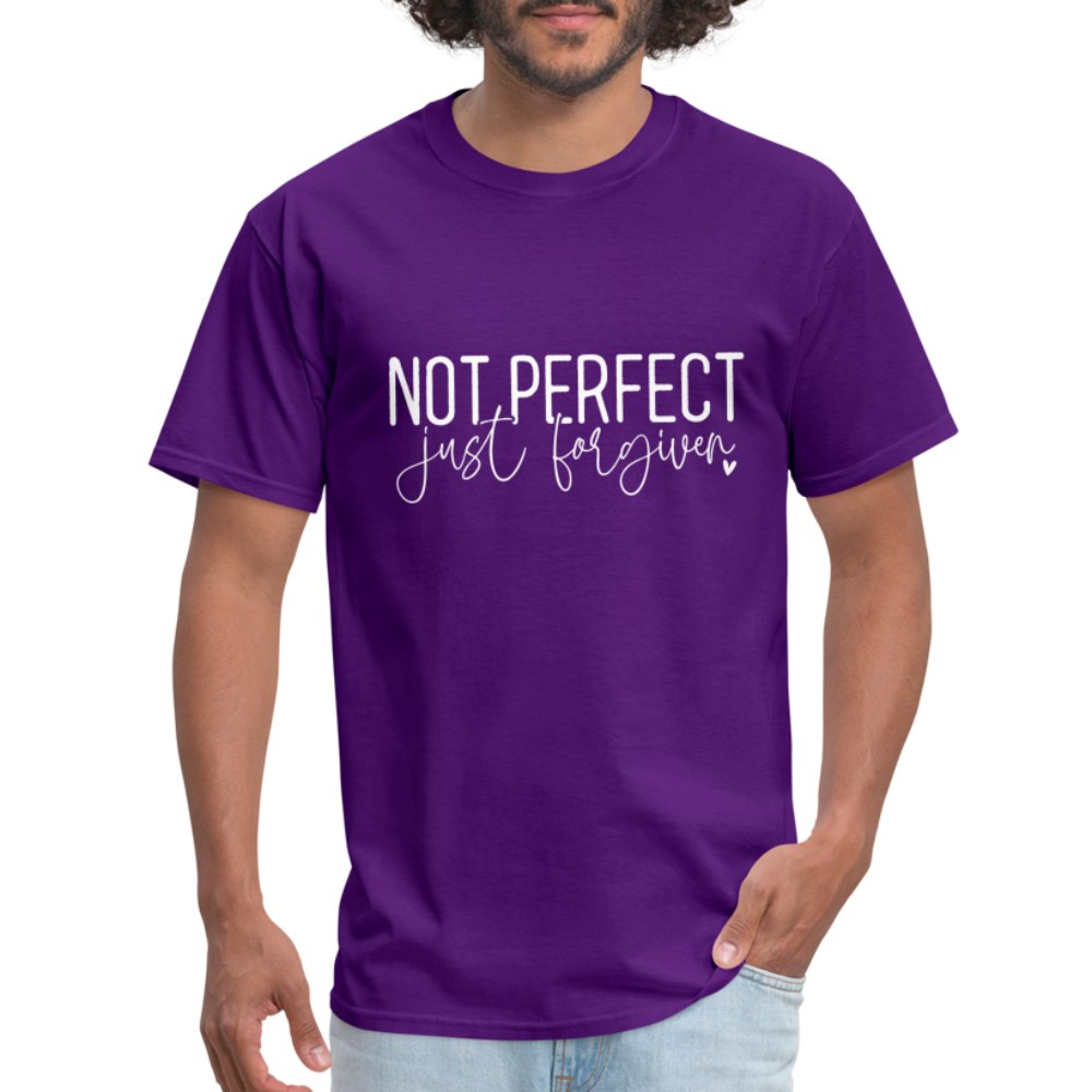 Not Perfect Just Forgiven T-Shirt - purple