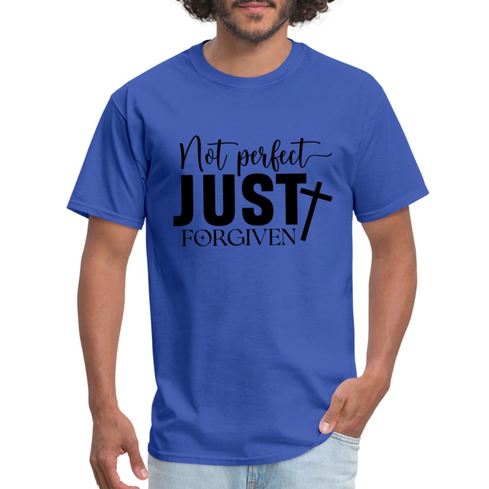 Not Perfect Just Forgiven T-Shirt - royal blue