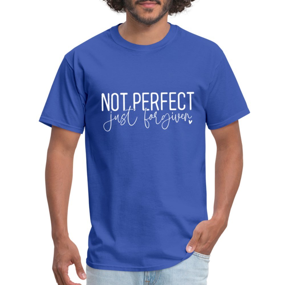 Not Perfect Just Forgiven T-Shirt - royal blue