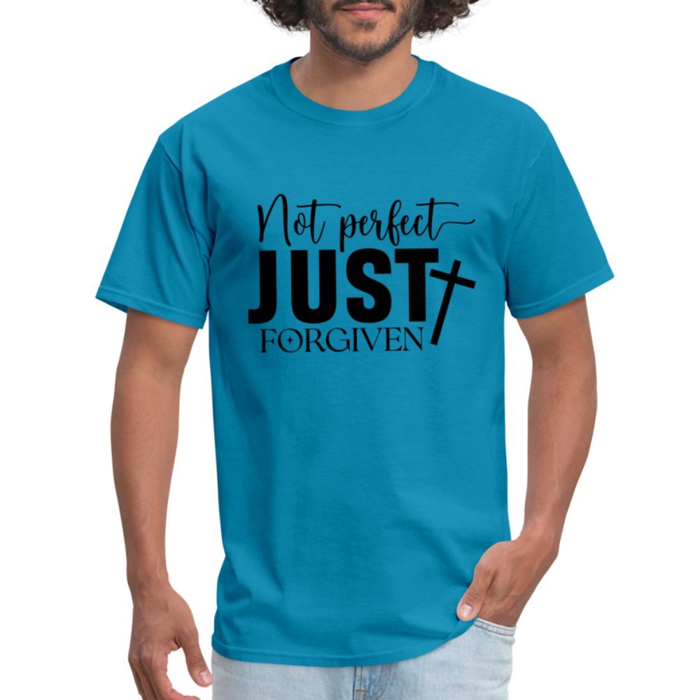 Not Perfect Just Forgiven T-Shirt - turquoise