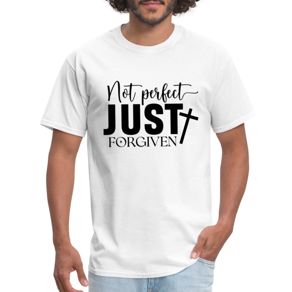 Not Perfect Just Forgiven T-Shirt - white