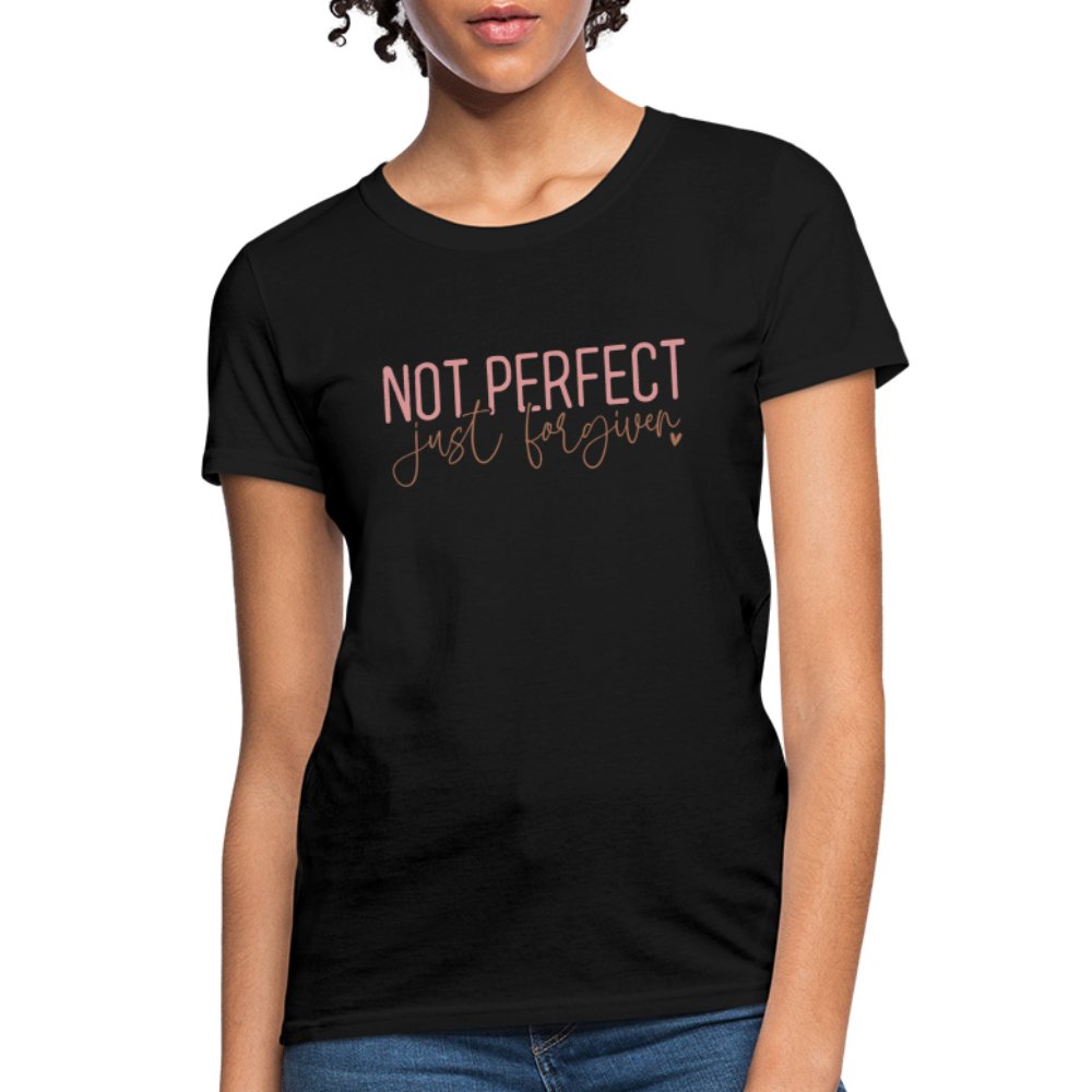 Not Perfect Just Forgiven Women's T-Shirt - black