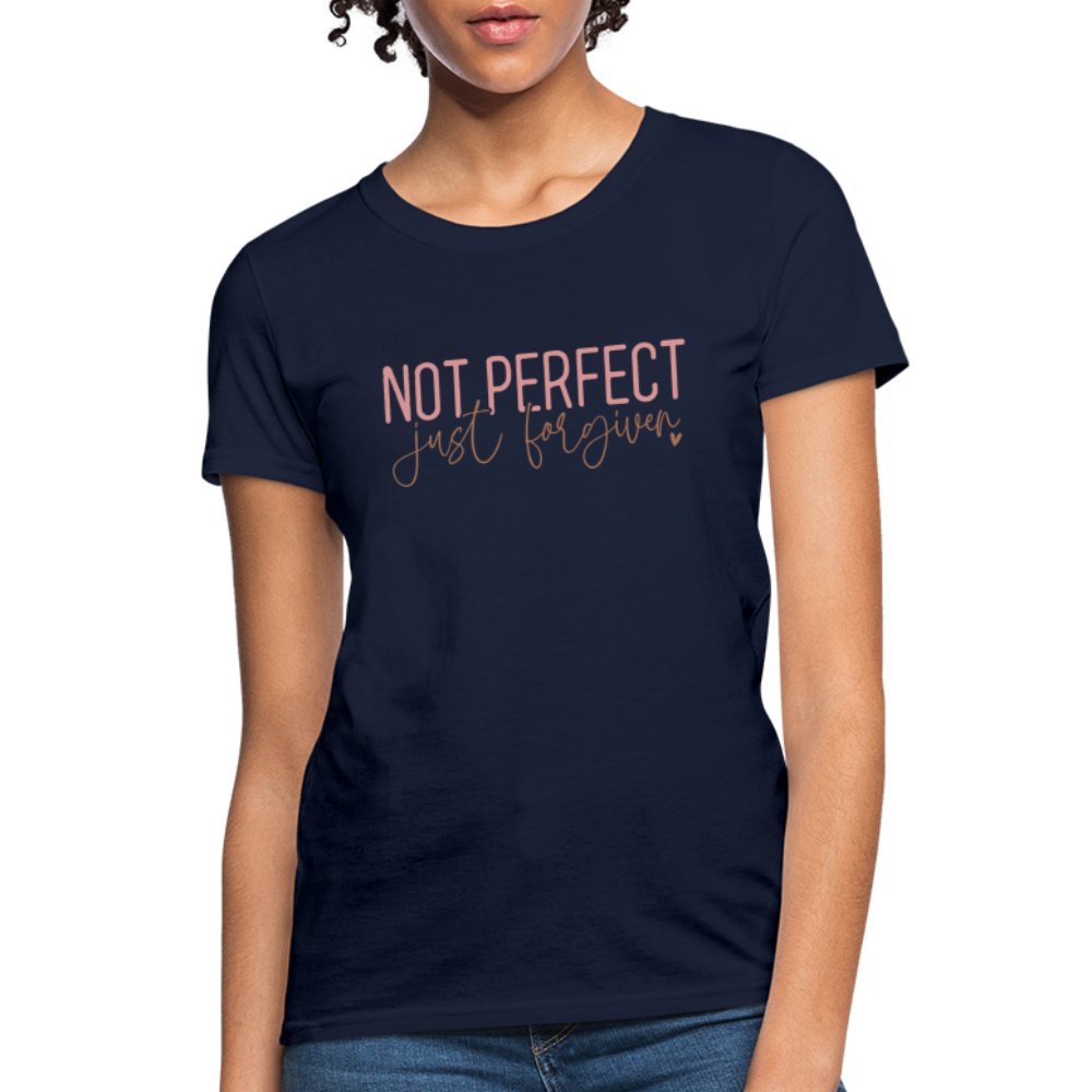 Not Perfect Just Forgiven Women's T-Shirt - navy