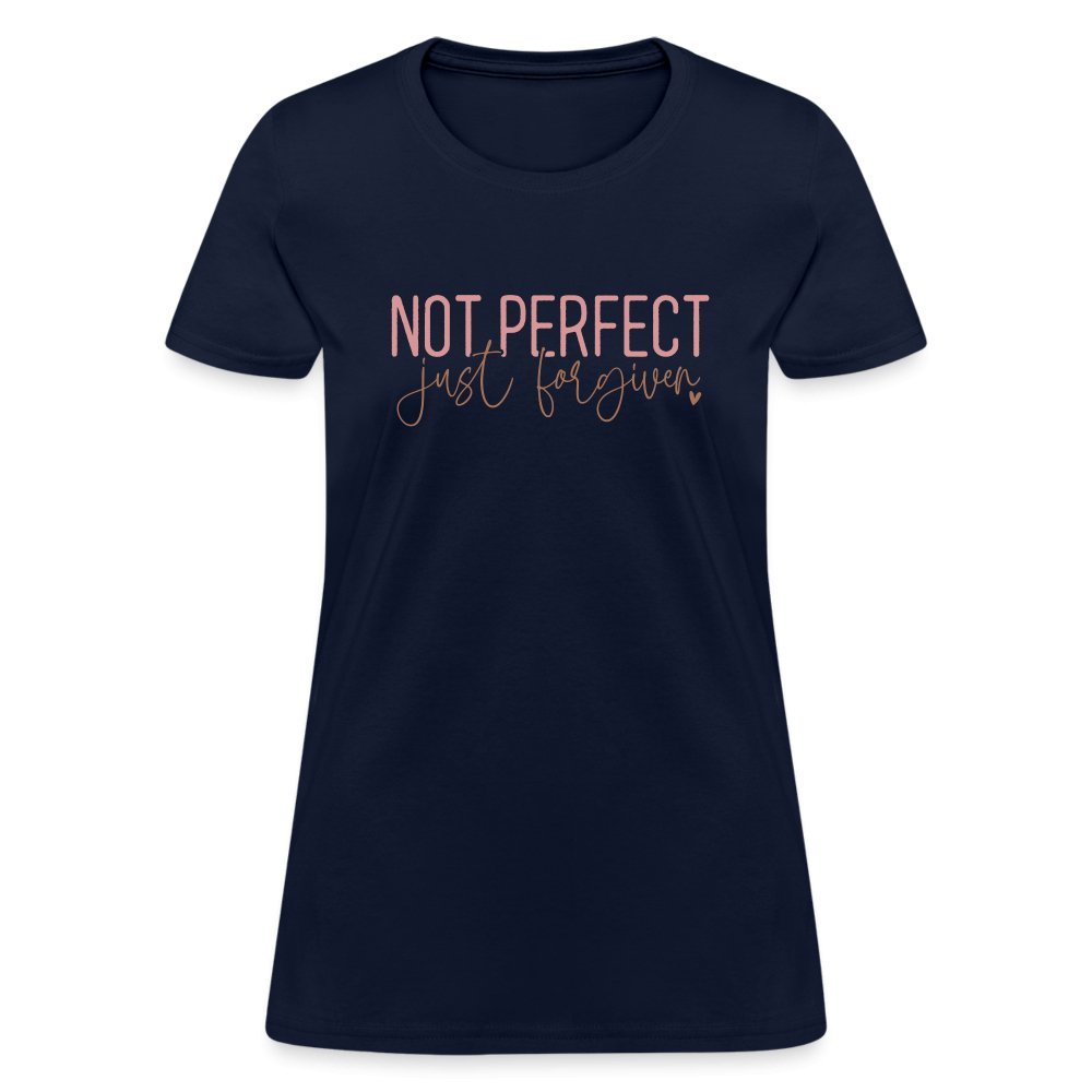 Not Perfect Just Forgiven Women's T-Shirt - navy