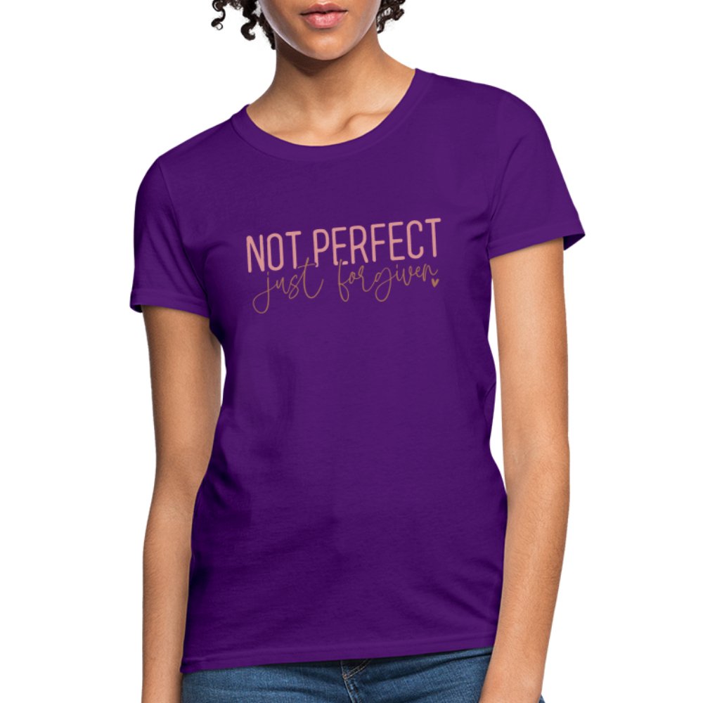 Not Perfect Just Forgiven Women's T-Shirt - purple