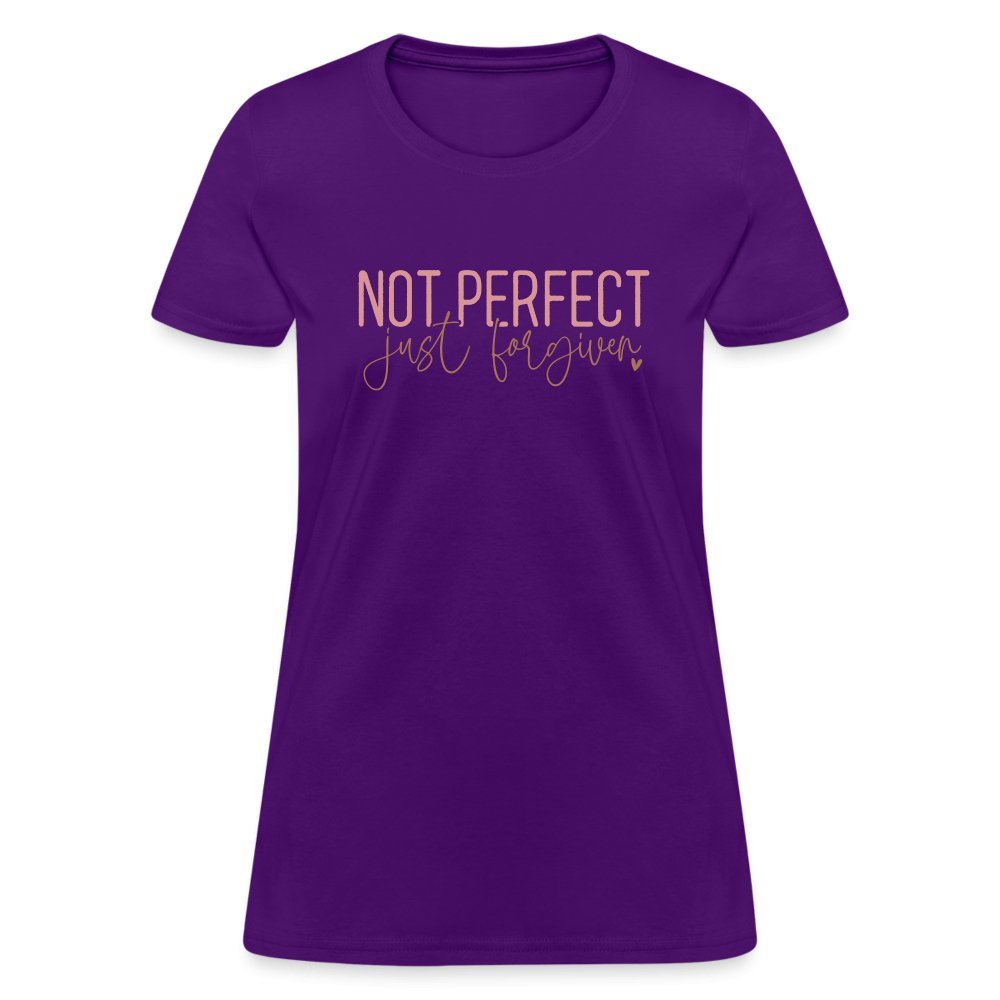 Not Perfect Just Forgiven Women's T-Shirt - purple