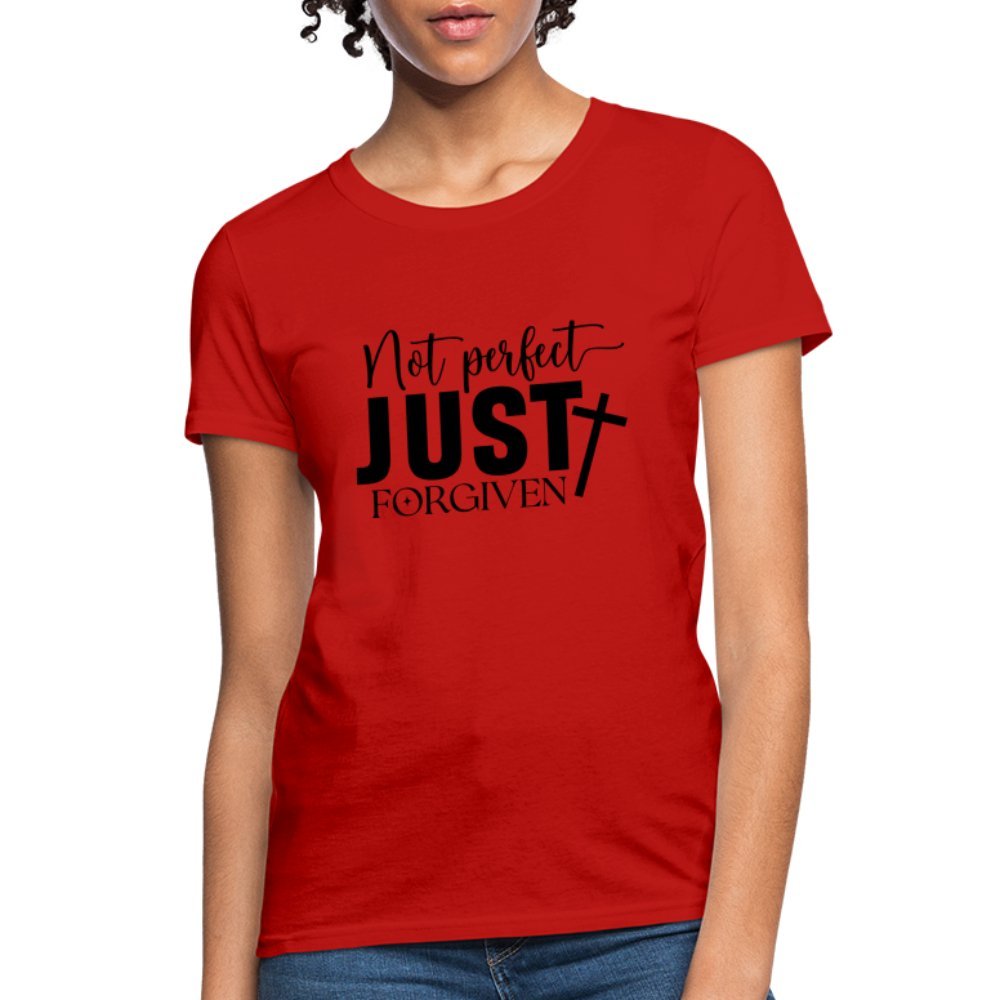 Not Perfect Just Forgiven Women's T-Shirt - red