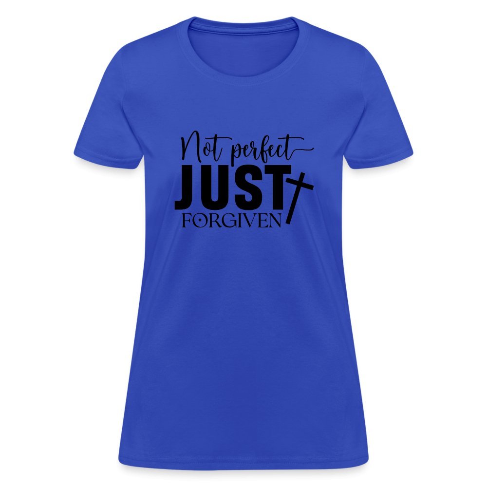 Not Perfect Just Forgiven Women's T-Shirt - royal blue