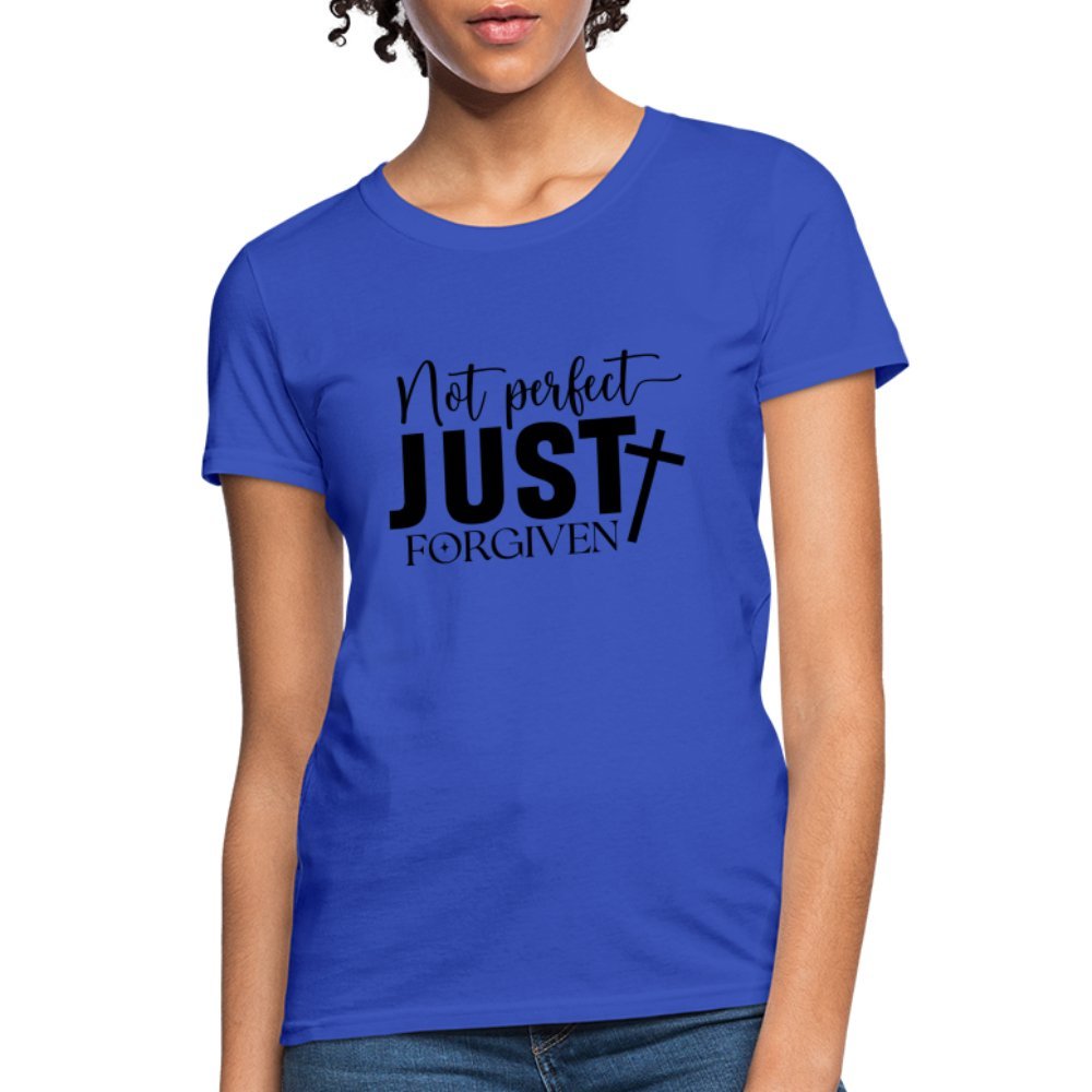 Not Perfect Just Forgiven Women's T-Shirt - royal blue