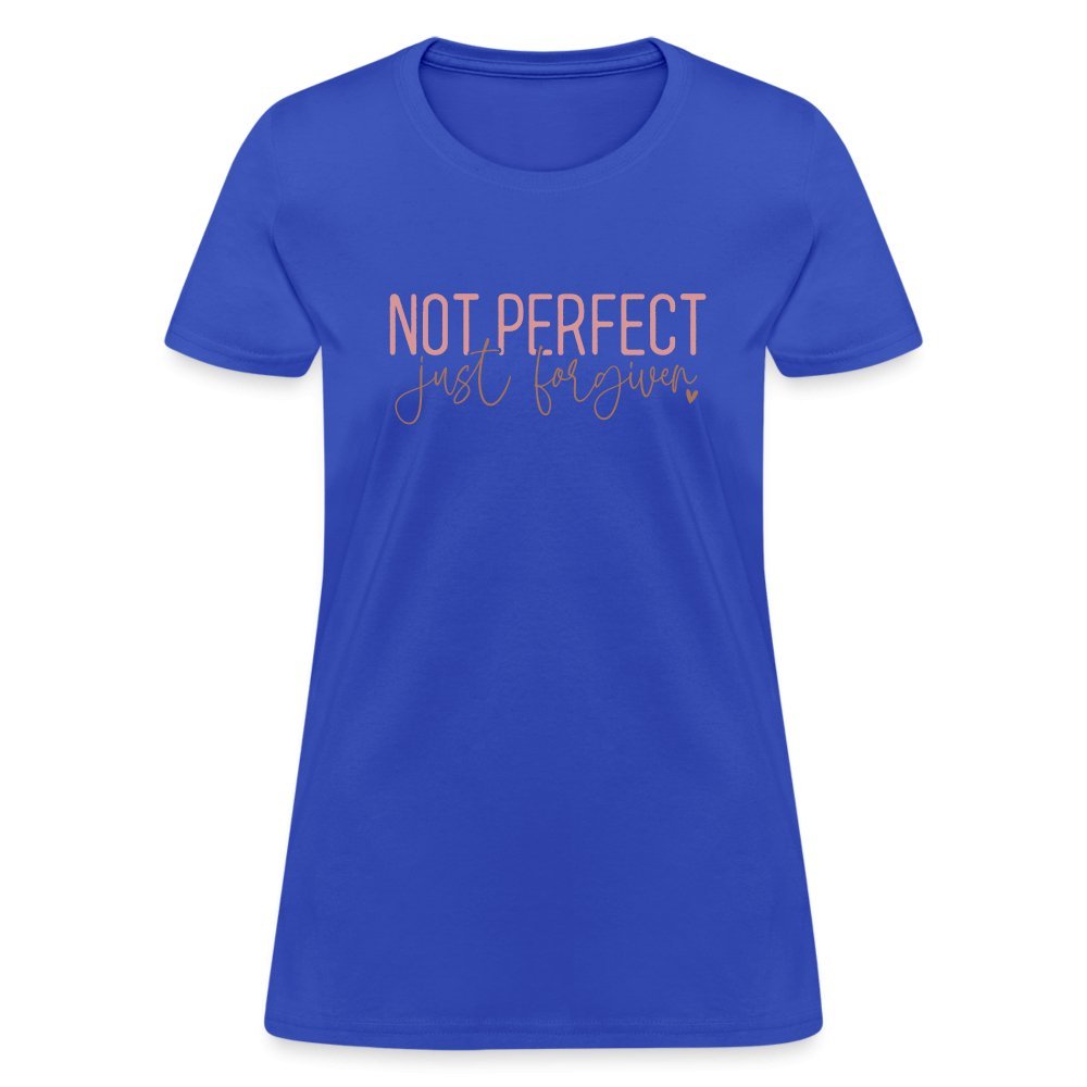 Not Perfect Just Forgiven Women's T-Shirt - royal blue