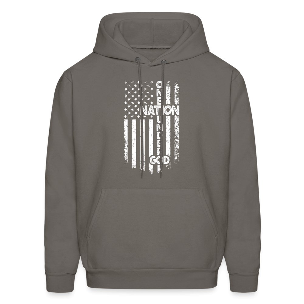 One Nation Under God Hoodie - asphalt gray