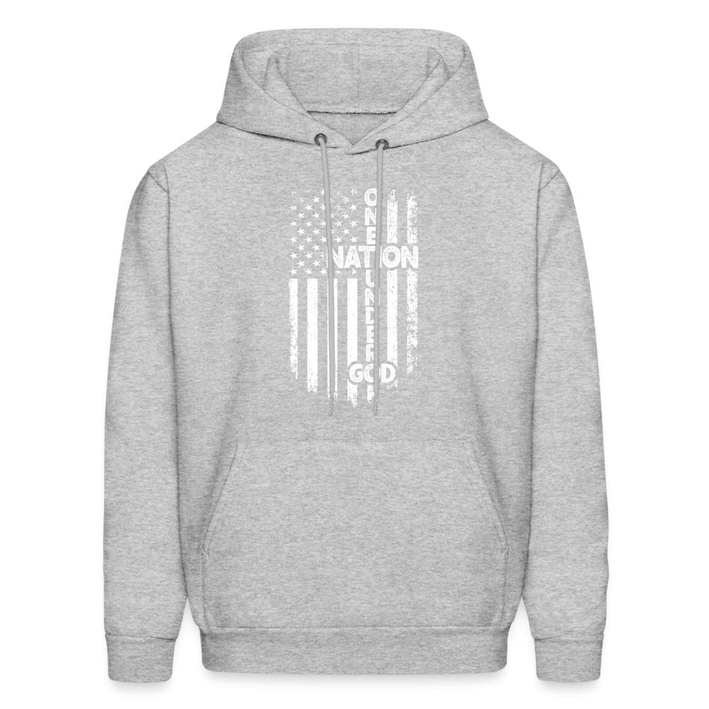 One Nation Under God Hoodie - heather gray