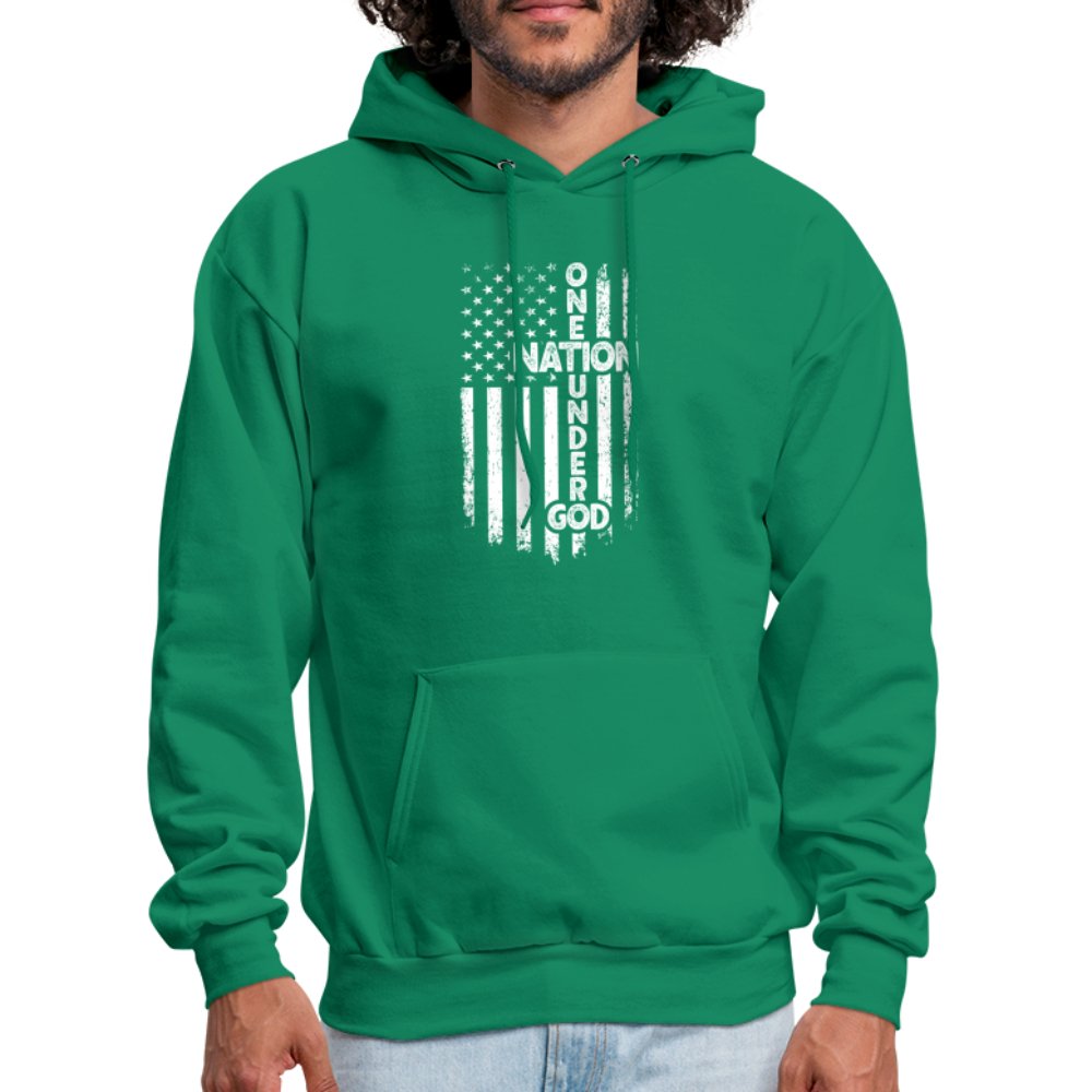 One Nation Under God Hoodie - kelly green