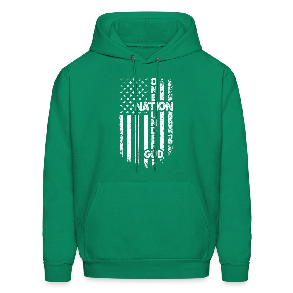 One Nation Under God Hoodie - kelly green