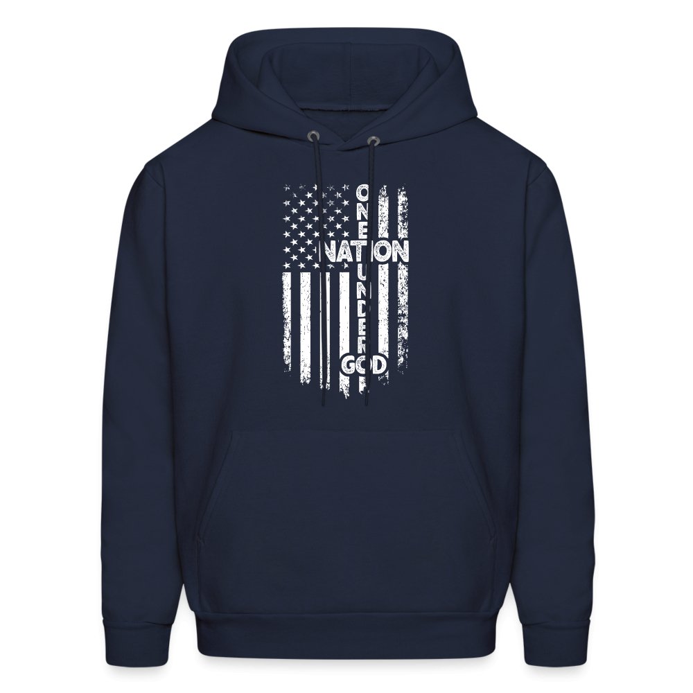 One Nation Under God Hoodie - navy