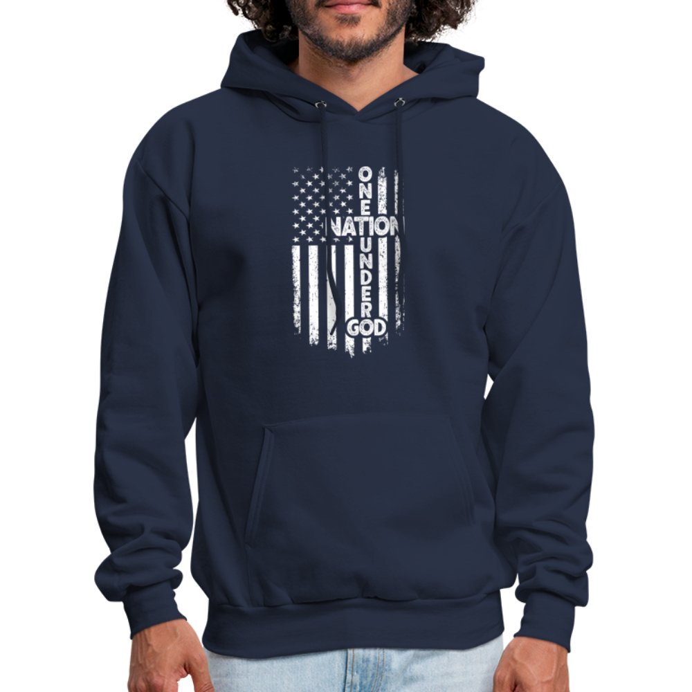 One Nation Under God Hoodie - navy