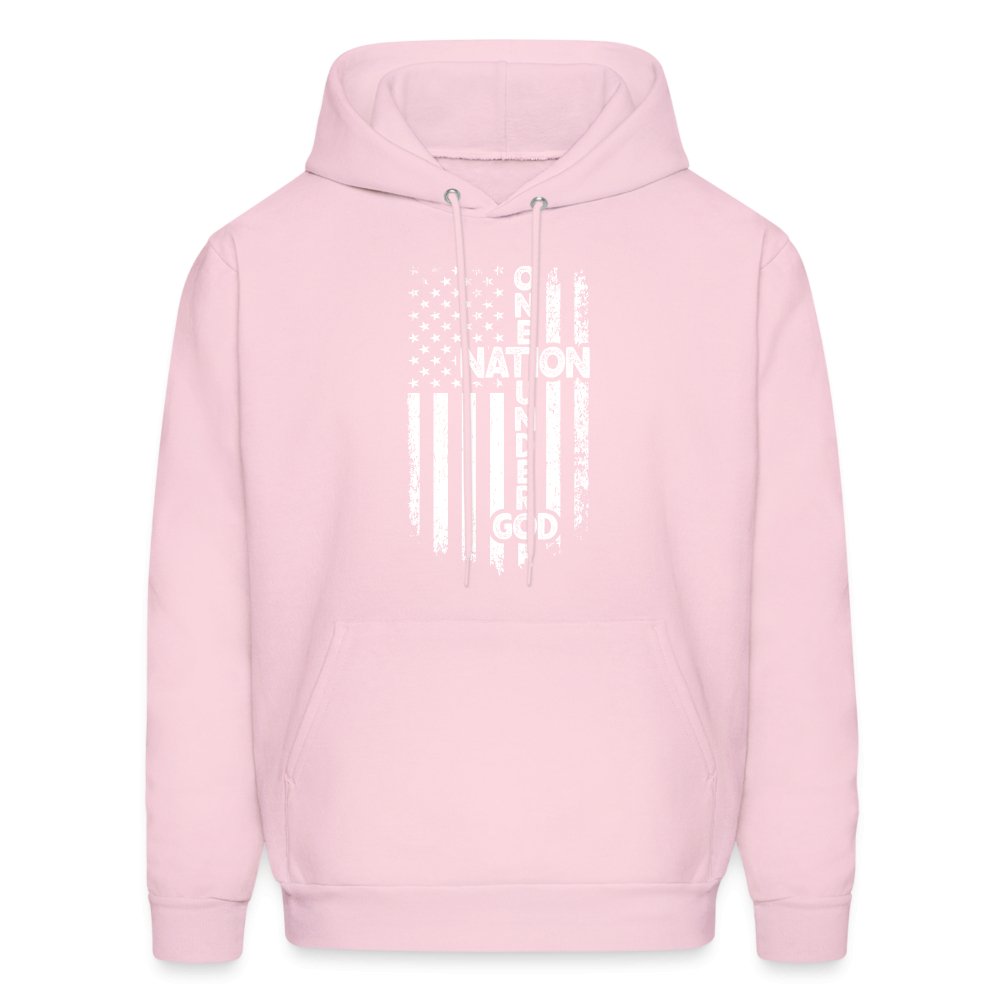 One Nation Under God Hoodie - pale pink