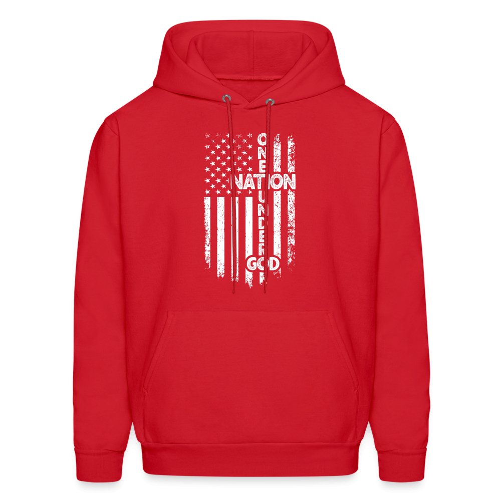 One Nation Under God Hoodie - red