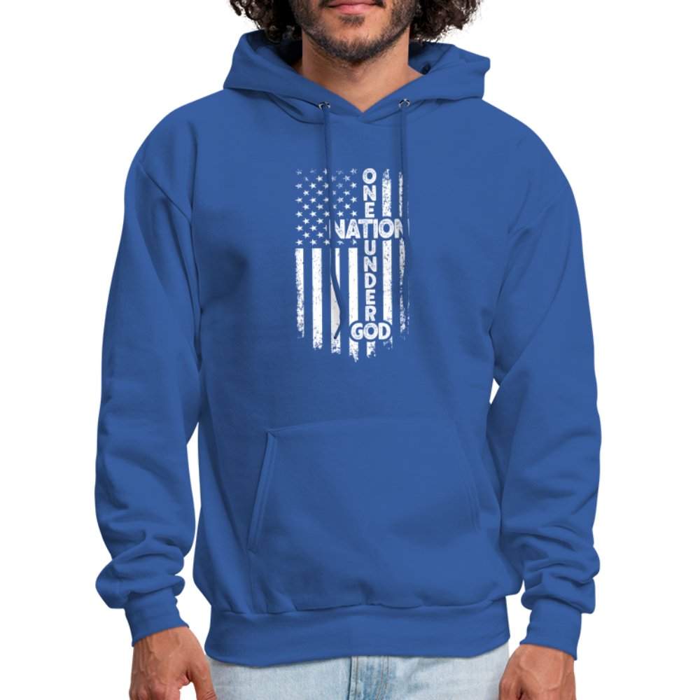 One Nation Under God Hoodie - royal blue