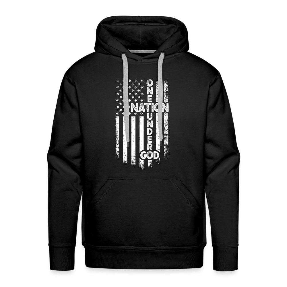 One Nation Under God Men’s Premium Hoodie - black