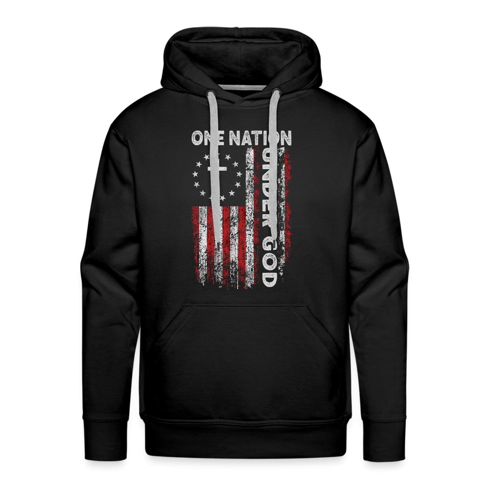 One Nation Under God Men’s Premium Hoodie - black