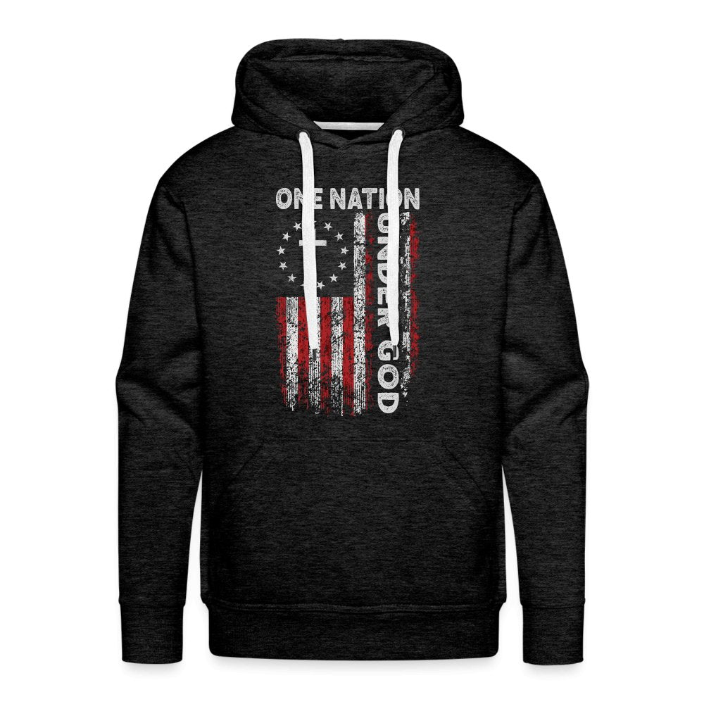 One Nation Under God Men’s Premium Hoodie - charcoal grey