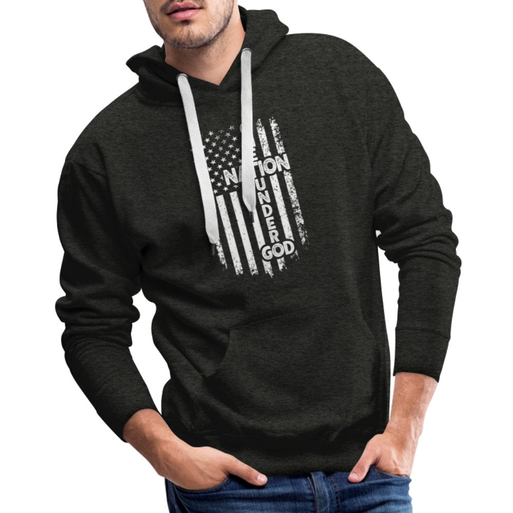 One Nation Under God Men’s Premium Hoodie - charcoal grey