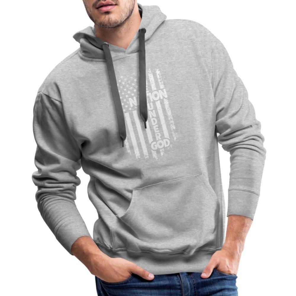 One Nation Under God Men’s Premium Hoodie - heather grey