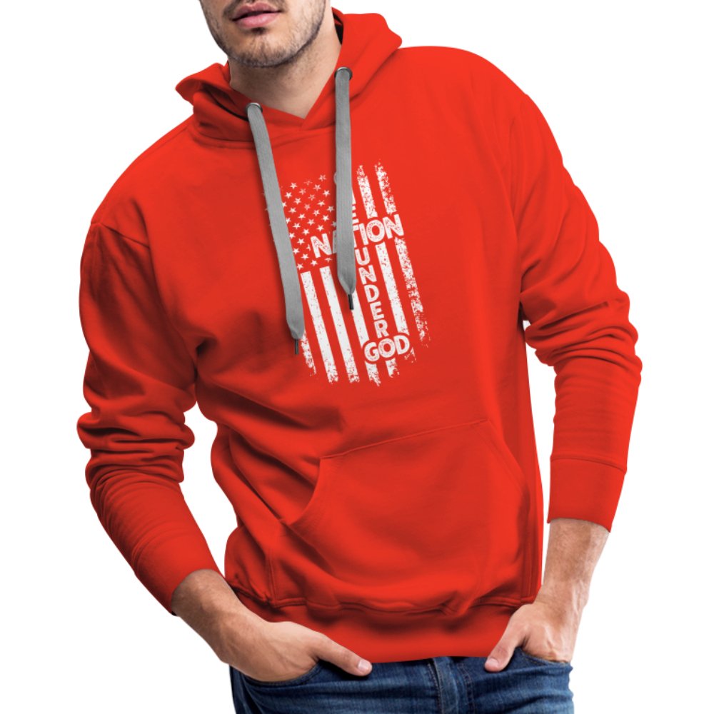 One Nation Under God Men’s Premium Hoodie - red