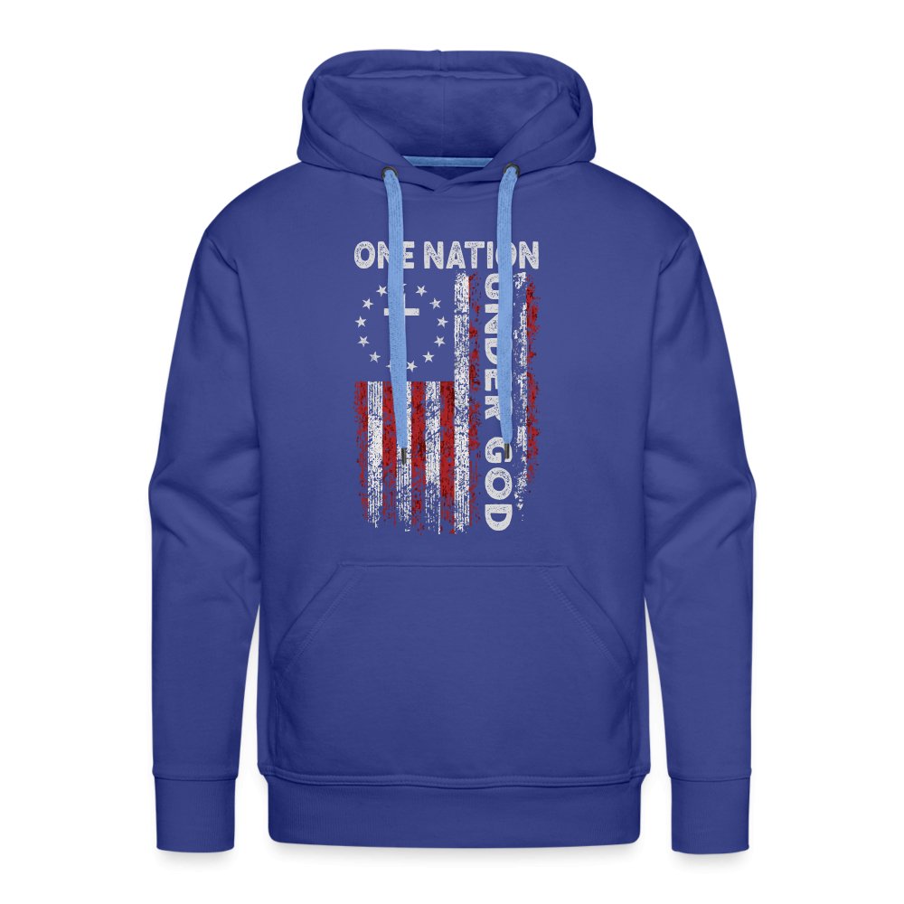 One Nation Under God Men’s Premium Hoodie - royal blue