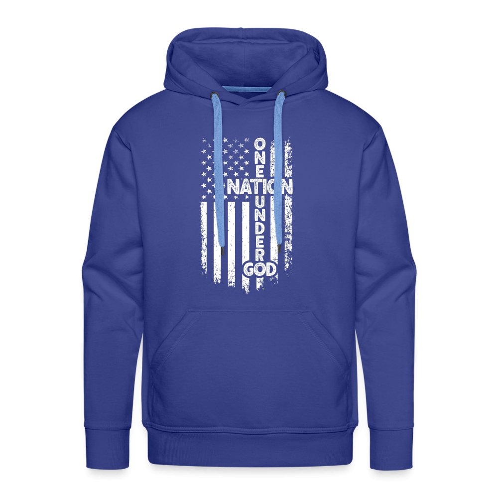 One Nation Under God Men’s Premium Hoodie - royal blue