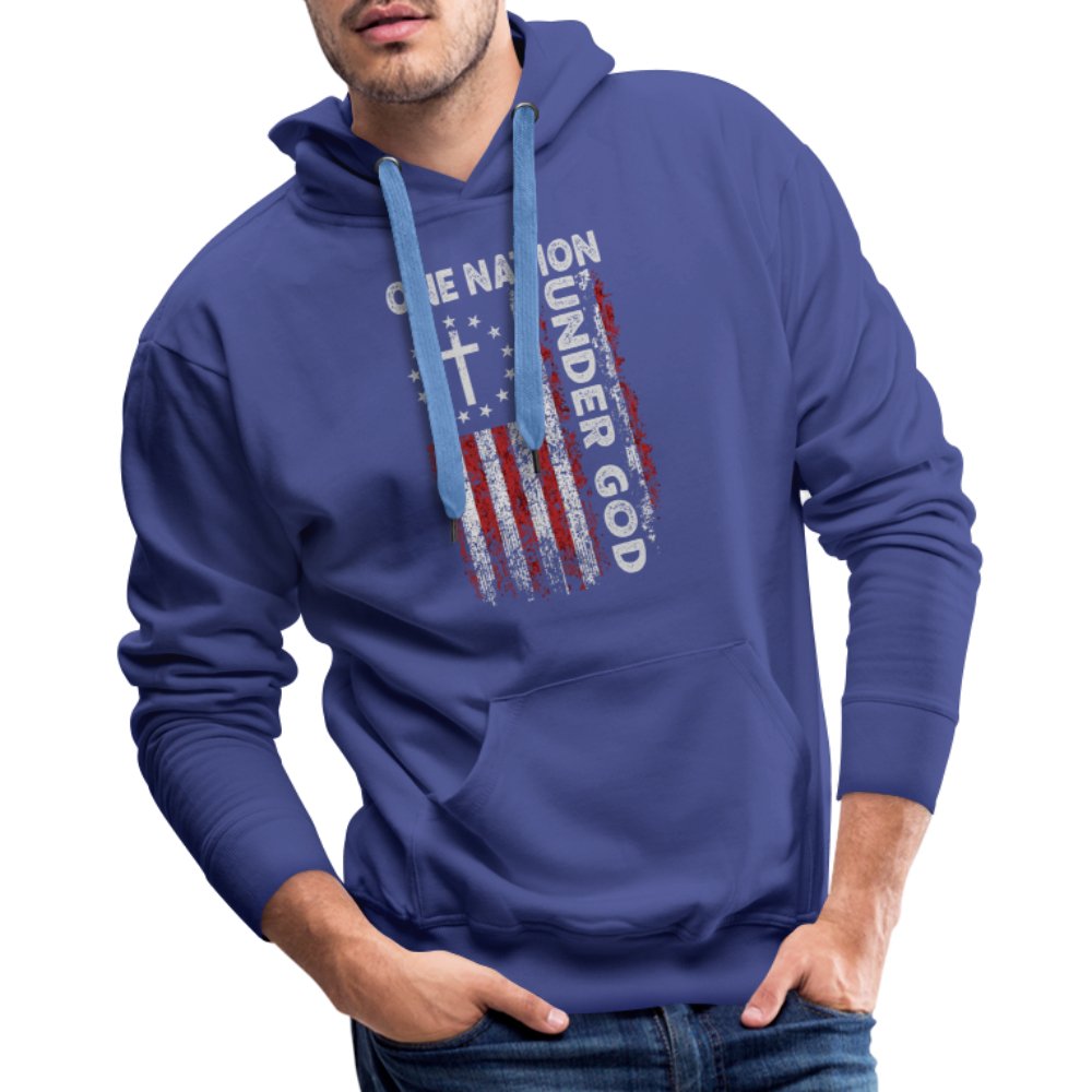 One Nation Under God Men’s Premium Hoodie - royal blue