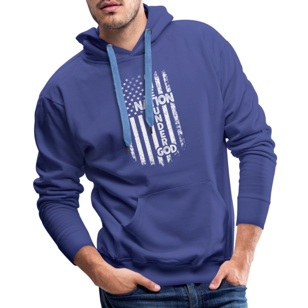 One Nation Under God Men’s Premium Hoodie - royal blue