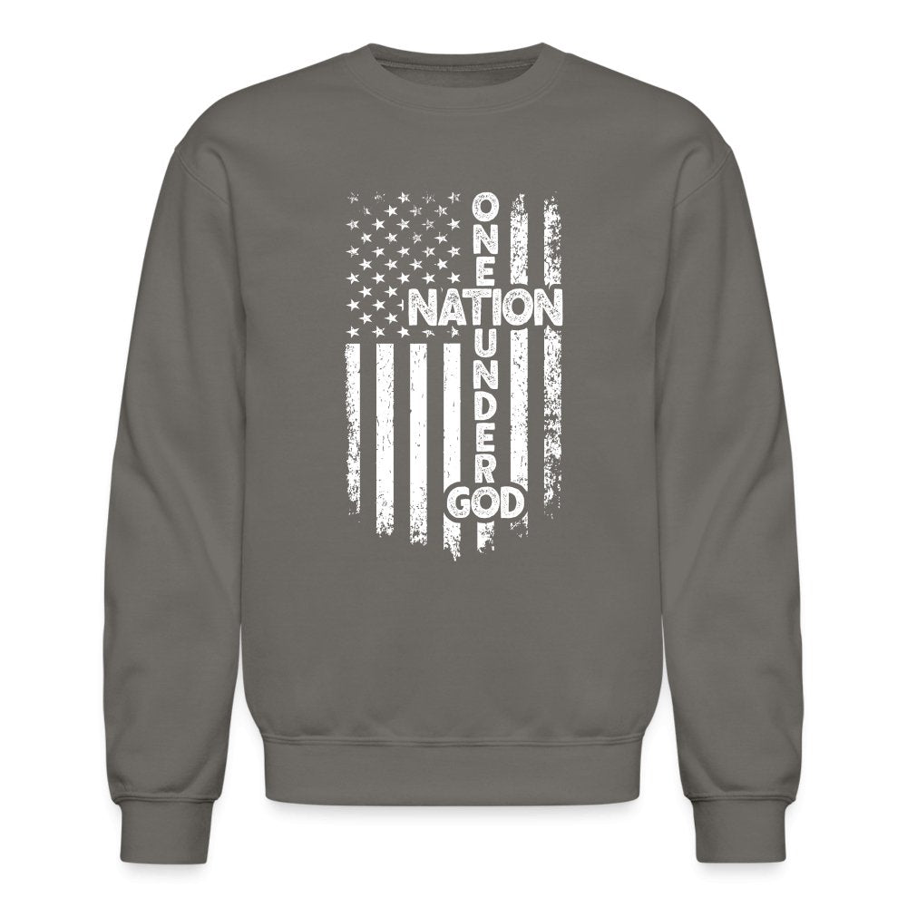 One Nation Under God Sweatshirt - asphalt gray