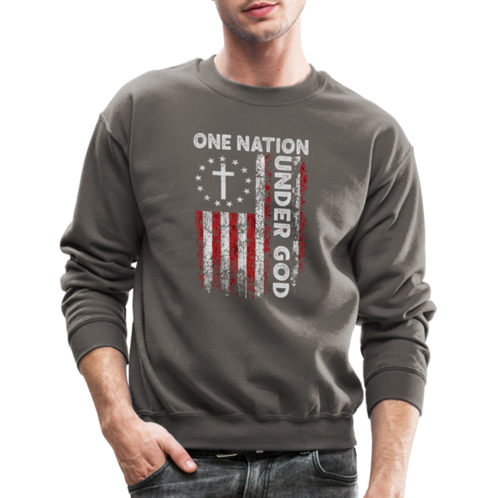 One Nation Under God Sweatshirt - asphalt gray