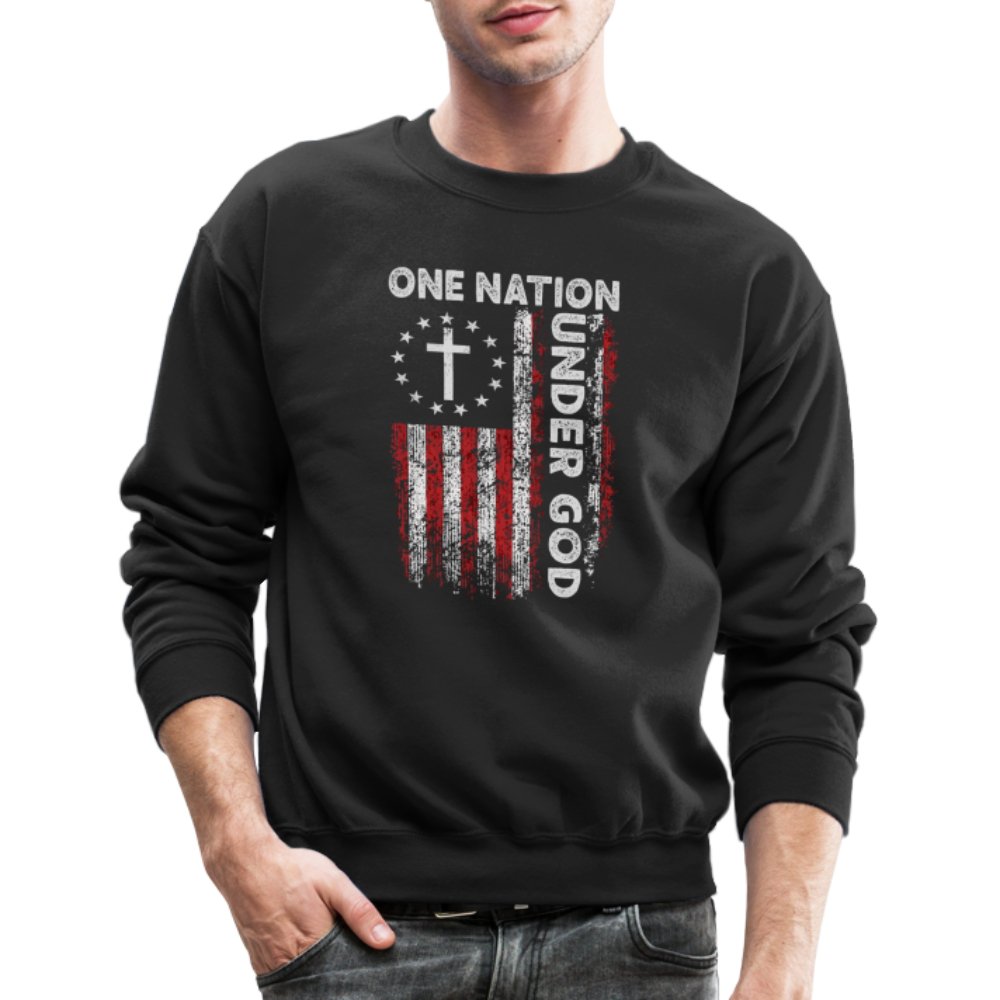 One Nation Under God Sweatshirt - black