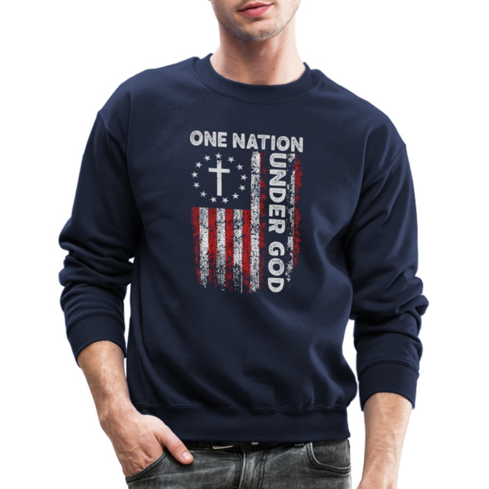 One Nation Under God Sweatshirt - navy