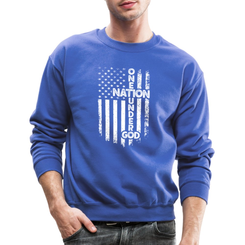 One Nation Under God Sweatshirt - royal blue