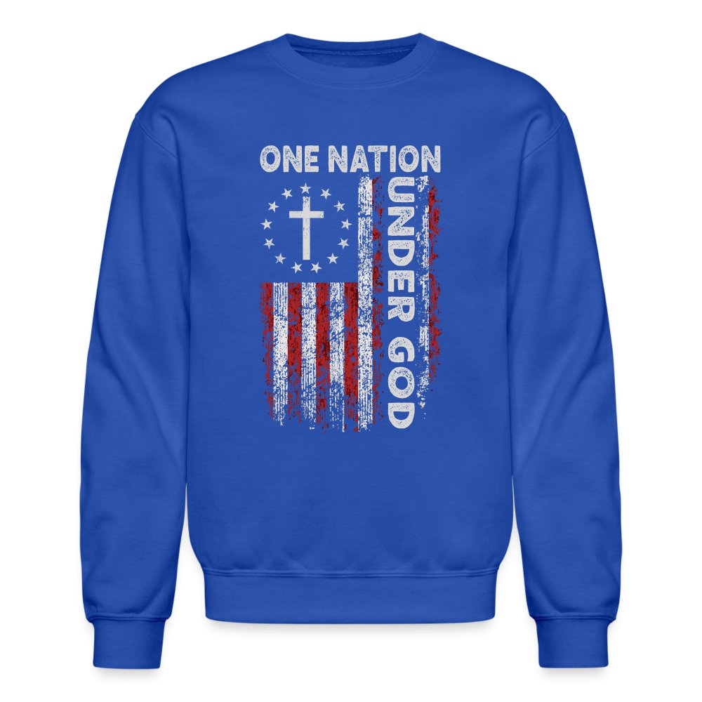 One Nation Under God Sweatshirt - royal blue