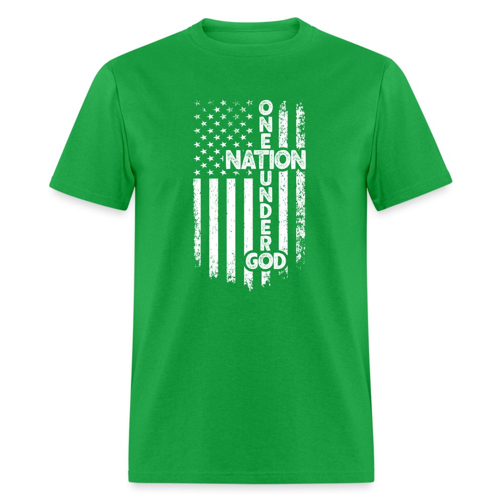 One Nation Under God T-Shirt - bright green