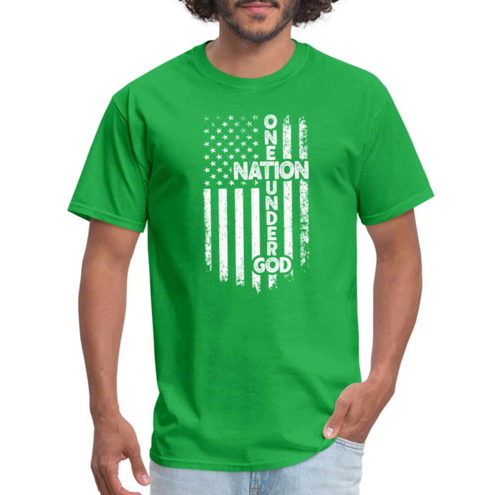 One Nation Under God T-Shirt - bright green